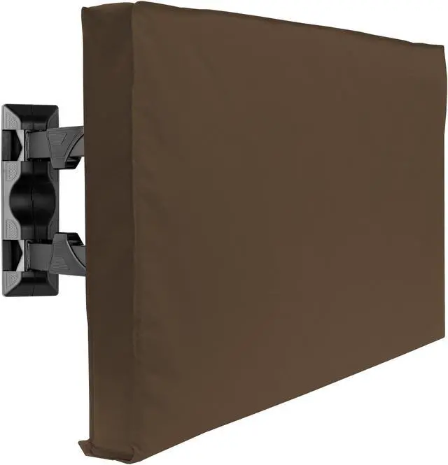 Alt view image 2 of 7 - outdoor tv cover - 60" model for 58'' - 62" flat screens - slim fit - weatherproof weather dust resistant television protector - brown
