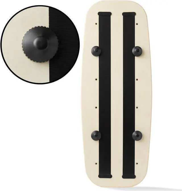 Alt view image 4 of 6 - Philosophy Gym Balance Board - Wooden Balance Trainer with Adjustable Stoppers