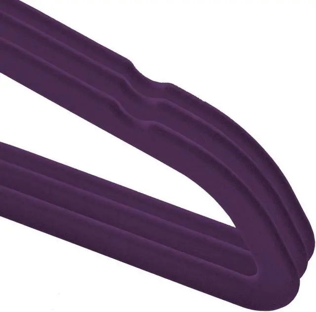 Alt view image 3 of 6 - Casafield 50 Velvet Kid's Hangers - 14" Size for Children's Clothes - Purple