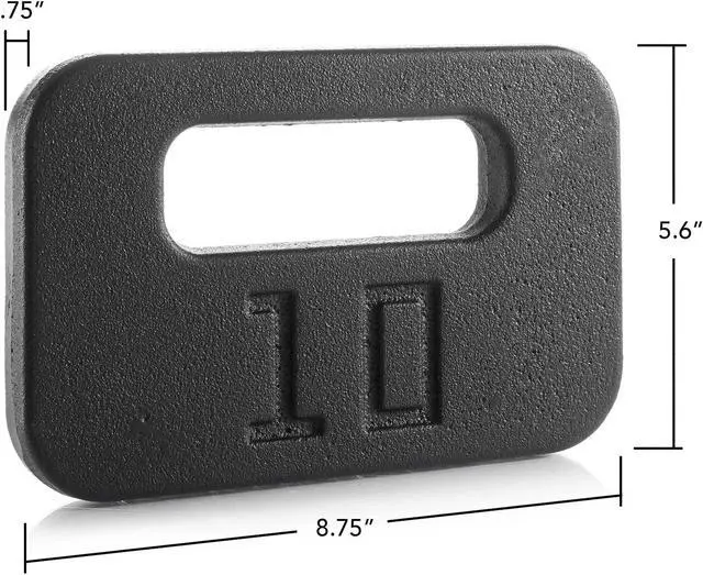 Alt view image 4 of 6 - Philosophy Gym Cast Iron Ruck Weight - 10 LB Weighted Fitness Plate with Handle