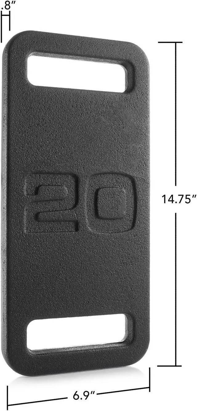 Alt view image 4 of 6 - Philosophy Gym Cast Iron Ruck Weight - 20 LB Weighted Fitness Plate with Handle