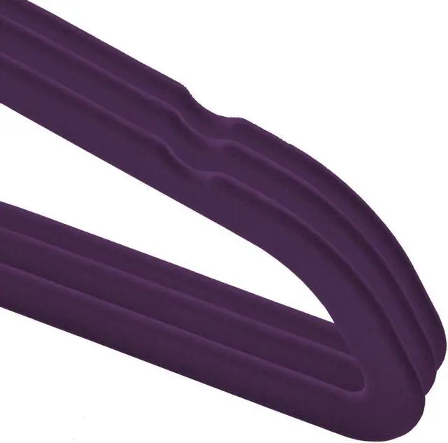 Alt view image 3 of 6 - Casafield 50 Velvet Baby Hangers - 11" Size for Infant & Toddler Clothes - Purple