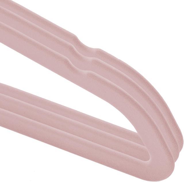 Casafield 50 Velvet Kid's Hangers for Children's Clothes, 14 inch - Light Pink