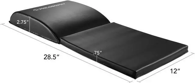 Alt view image 4 of 6 - Philosophy Gym Ab Exercise Mat with Tailbone Pad - Sit Up Pad - Abdominal & Core Trainer Wedge