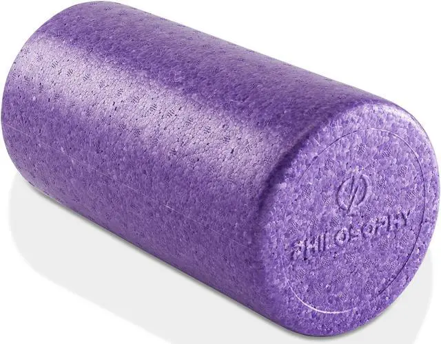 Main image of Philosophy Gym 12" High-Density Foam Roller for Exercise, Massage, Muscle Recovery - Round, Purple