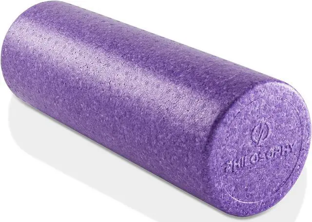 Main image of Philosophy Gym 18" High-Density Foam Roller for Exercise, Massage, Muscle Recovery - Round, Purple