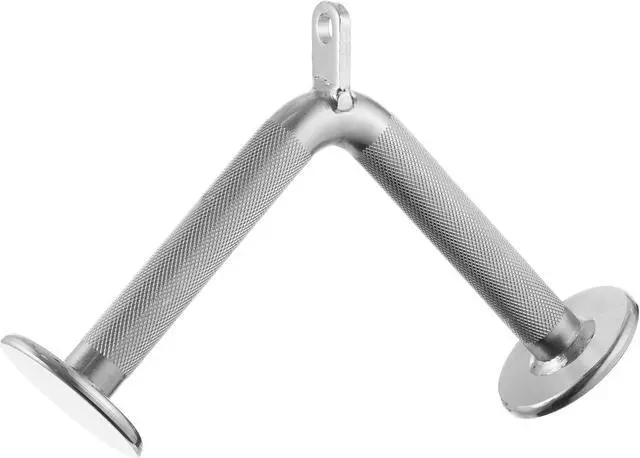 Alt view image 2 of 6 - Philosophy Gym Cable LAT Pulldown Attachment 4 Piece Set Includes: Tricep Rope, Double D, Straight Bar, V Bar
