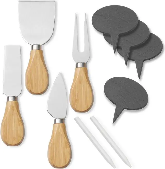 Alt view image 5 of 6 - Casafield Charcuterie Board and Knife Gift Set, Bamboo Cheese Board Serving Tray with Snack Plate and Bowls for Birthday, Housewarming, Wedding