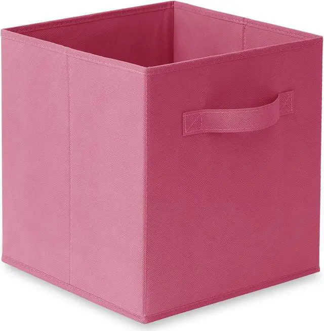 Alt view image 2 of 6 - Casafield Set of 6 Collapsible Fabric Cube Storage Bins, Hot Pink - 11" Foldable Cloth Baskets for Shelves, Cubby Organizers & More