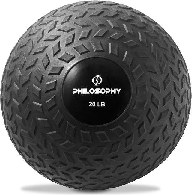 Alt view image 7 of 7 - Philosophy Gym Slam Ball, 20 LB - Weighted Fitness Medicine Ball with Easy Grip Tread