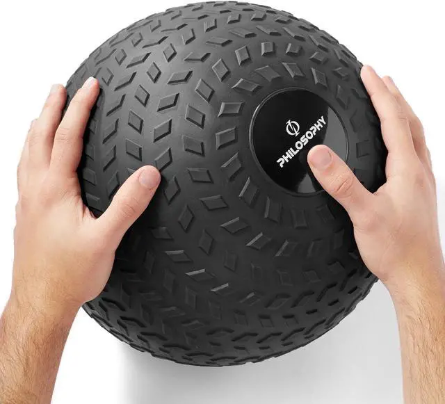 Alt view image 2 of 6 - Philosophy Gym Slam Ball, 30 LB - Weighted Fitness Medicine Ball with Easy Grip Tread