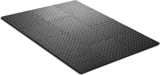 Alt view image 3 of 6 - Philosophy Gym Pack of 12 Exercise Flooring Mats - 12 x 12 Inch Foam Rubber Interlocking Puzzle Floor Tiles - Black
