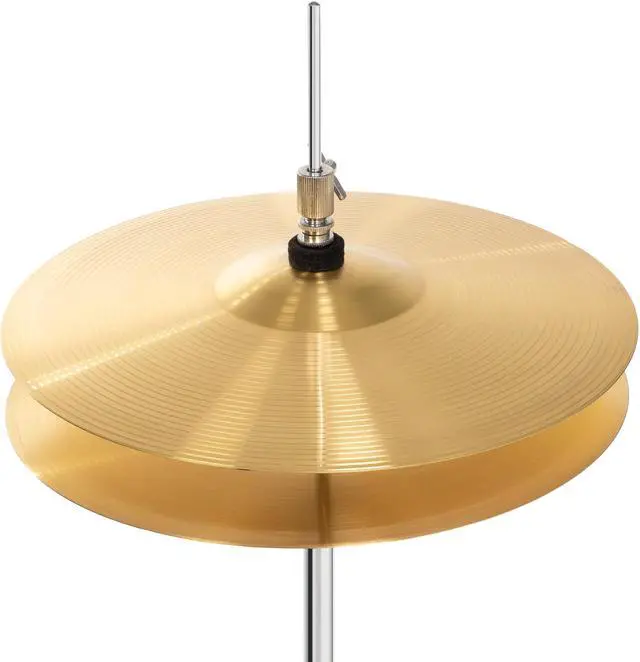 Alt view image 5 of 6 - Ashthorpe 5-Piece Full Size Adult Drum Set with Remo Heads & Premium Brass Cymbals - Complete Professional Percussion Kit with Chrome Hardware - Blue