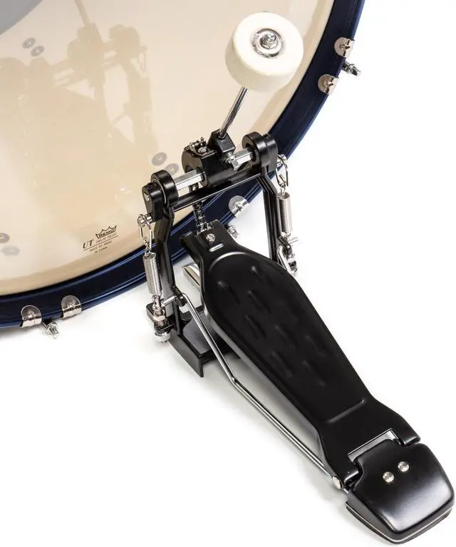 Alt view image 6 of 6 - Ashthorpe 5-Piece Full Size Adult Drum Set with Remo Heads & Premium Brass Cymbals - Complete Professional Percussion Kit with Chrome Hardware - Blue