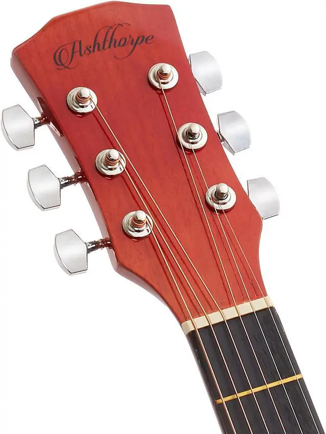 Alt view image 3 of 6 - Ashthorpe 41-inch Beginner Cutaway Acoustic Guitar Package (Natural), Full Size Basic Starter Kit w/ Gig Bag, Strings, Strap, Tuner, Picks