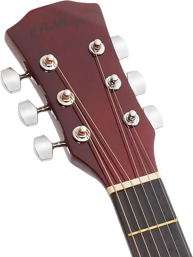 Alt view image 3 of 6 - Ashthorpe 41-inch Beginner Cutaway Acoustic Guitar Package (Red), Full Size Basic Starter Kit w/ Gig Bag, Strings, Strap, Tuner, Picks