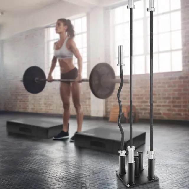 Alt view image 6 of 6 - Philosophy Gym Vertical Barbell Holder - Classic 5 Bar Storage Stand for 2" Olympic Bars