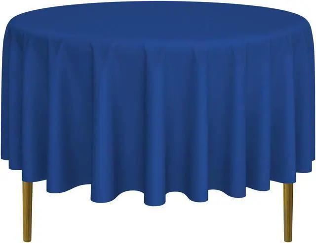 Main image of Lann's Linens - 90" Round Premium Tablecloth for Wedding / Banquet / Restaurant - Polyester Fabric Table Cloth - Royal Blue