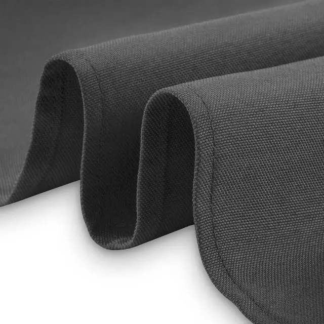 Alt view image 3 of 5 - Lann's Linens - 60" x 102" Premium Tablecloth for Wedding / Banquet / Restaurant - Rectangular Polyester Fabric Table Cloth - Dark Gray