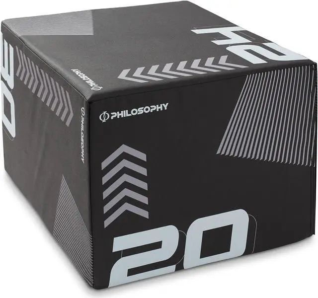 Main image of Philosophy Gym 3 in 1 Soft Foam Plyometric Box -  20" x 24" x 30" Jumping Plyo Box for Training and Conditioning