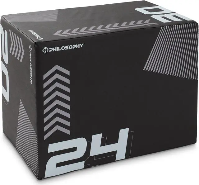 Alt view image 2 of 6 - Philosophy Gym 3 in 1 Soft Foam Plyometric Box -  20" x 24" x 30" Jumping Plyo Box for Training and Conditioning