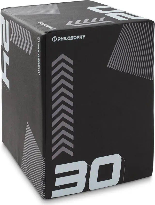 Alt view image 3 of 6 - Philosophy Gym 3 in 1 Soft Foam Plyometric Box -  20" x 24" x 30" Jumping Plyo Box for Training and Conditioning