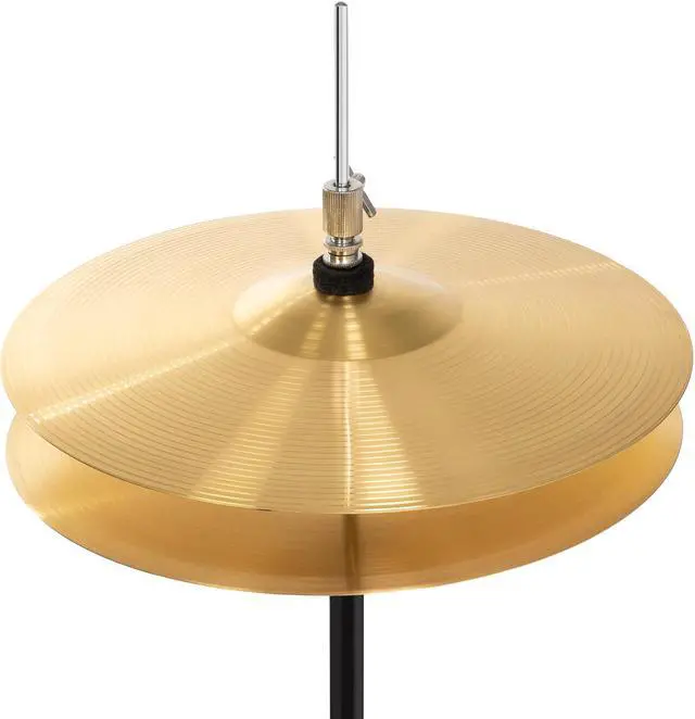 Alt view image 5 of 6 - Ashthorpe 5-Piece Full Size Adult Drum Set with Remo Heads & Premium Brass Cymbals - Complete Professional Percussion Kit with Chrome Hardware - Silver