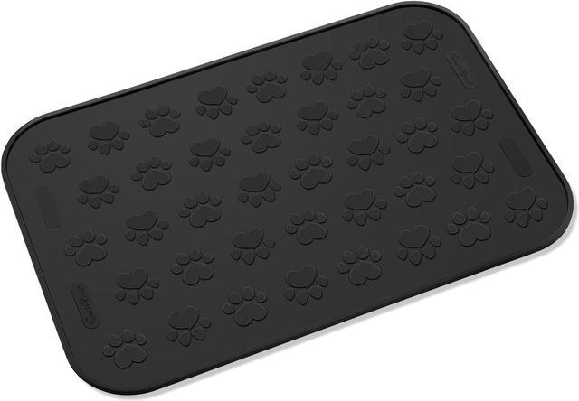 Pet Placemat Silicone For Dog Food bowl Mat Cat Feeding Mat Waterproof Paw  Print