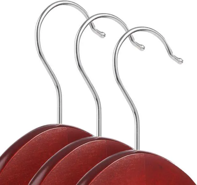 Alt view image 2 of 6 - Casafield - 20 Cherry Wooden Suit Hangers - Premium Lotus Wood with Notches & Chrome Swivel Hook for Dress Clothes, Coats, Jackets, Pants, Shirts, Skirts