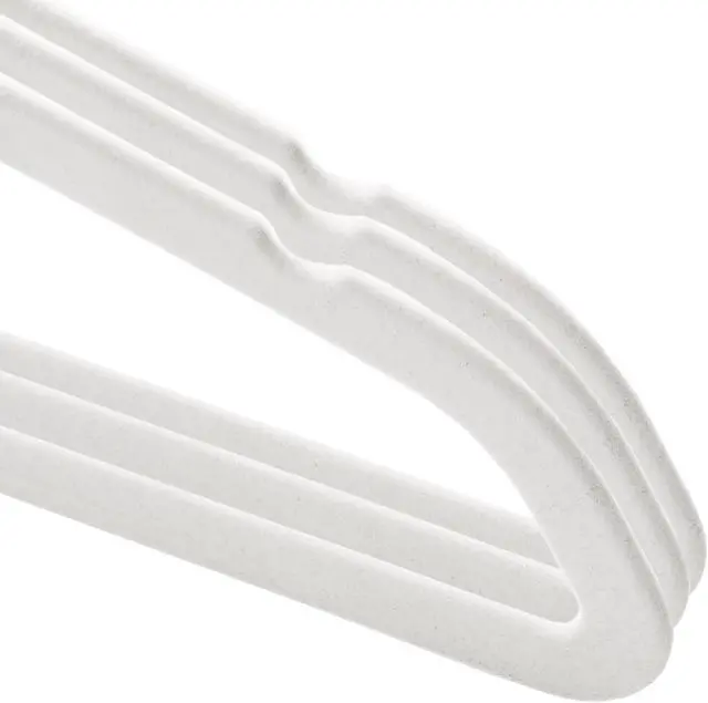 Alt view image 3 of 6 - Casafield 50 Velvet Baby Hangers - 11" Size for Infant & Toddler Clothes - Ivory