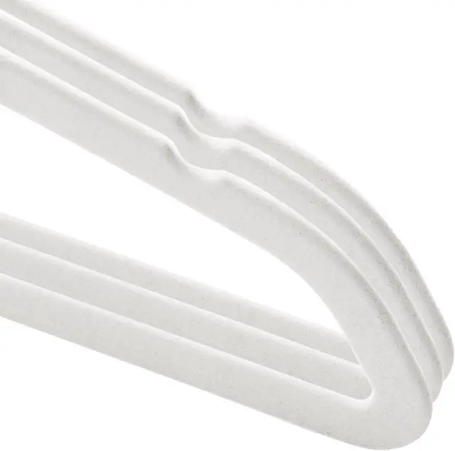 Alt view image 3 of 6 - Casafield 50 Velvet Kid's Hangers - 14" Size for Children's Clothes - Ivory