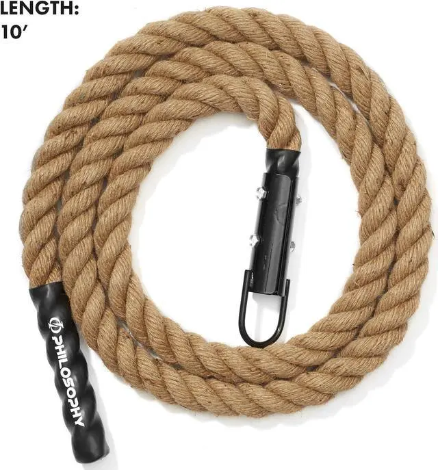 Alt view image 2 of 6 - Philosophy Gym 10 FT. Indoor / Outdoor Exercise Climbing Rope - 1.5 Inch Diameter