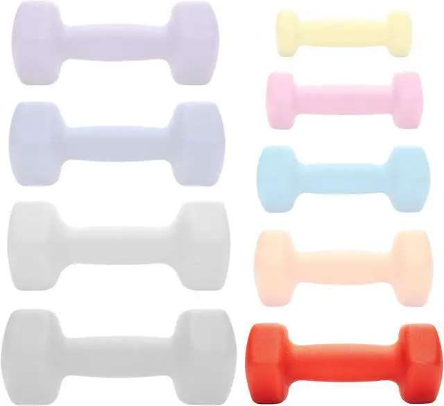 Alt view image 5 of 6 - Philosophy Gym Neoprene Dumbbell Hexagon Hand Weights, 5 lb Pair - 10 lb Total