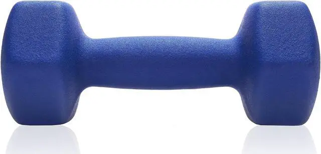 Alt view image 2 of 6 - Philosophy Gym Neoprene Dumbbell Hexagon Hand Weights, 7 lb Pair - 14 lb Total