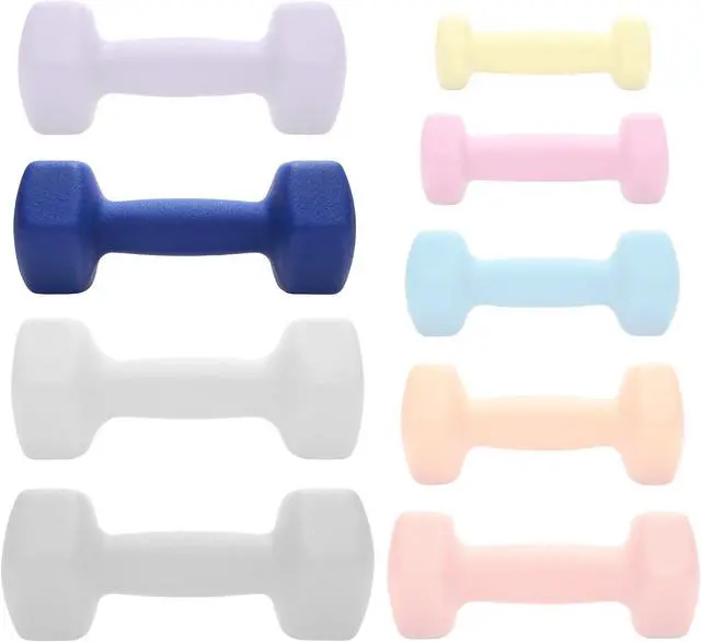 Alt view image 5 of 6 - Philosophy Gym Neoprene Dumbbell Hexagon Hand Weights, 7 lb Pair - 14 lb Total