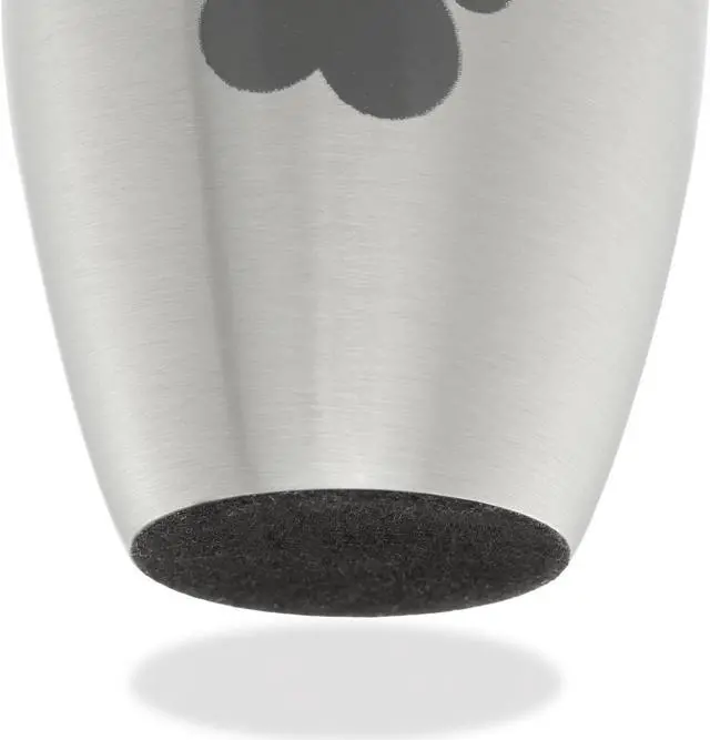 Alt view image 6 of 6 - Reminded Pet Cremation Urns for Dog and Cat Ashes, Memorial Paw Print Urn - Extra Small Keepsake Silver