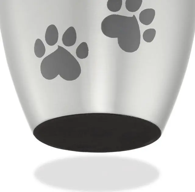 Alt view image 6 of 6 - Reminded Pet Cremation Urns for Dog and Cat Ashes, Memorial Paw Print Urn - Medium Up to 70 Pounds Silver