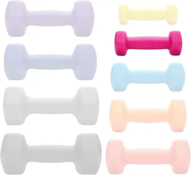 Alt view image 5 of 6 - Philosophy Gym Neoprene Dumbbell Hexagon Hand Weights, 2 lb Pair - 4 lb Total