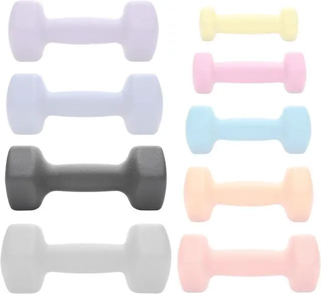 Alt view image 5 of 6 - Philosophy Gym Neoprene Dumbbell Hexagon Hand Weights, 8 lb Pair - 16 lb Total