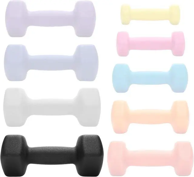 Alt view image 5 of 6 - Philosophy Gym Neoprene Dumbbell Hexagon Hand Weights, 10 lb Pair - 20 lb Total