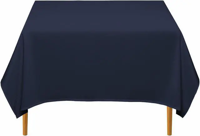 Main image of Lann's Linens - 70" Square Premium Tablecloth for Wedding / Banquet / Restaurant - Polyester Fabric Table Cloth - Navy Blue