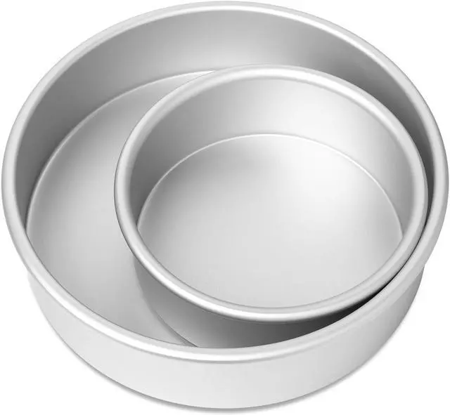 Alt view image 3 of 6 - Last Confection 2-Piece Cake Pan Set - Includes 6" and 9" Round Aluminum Pans - 2" Deep