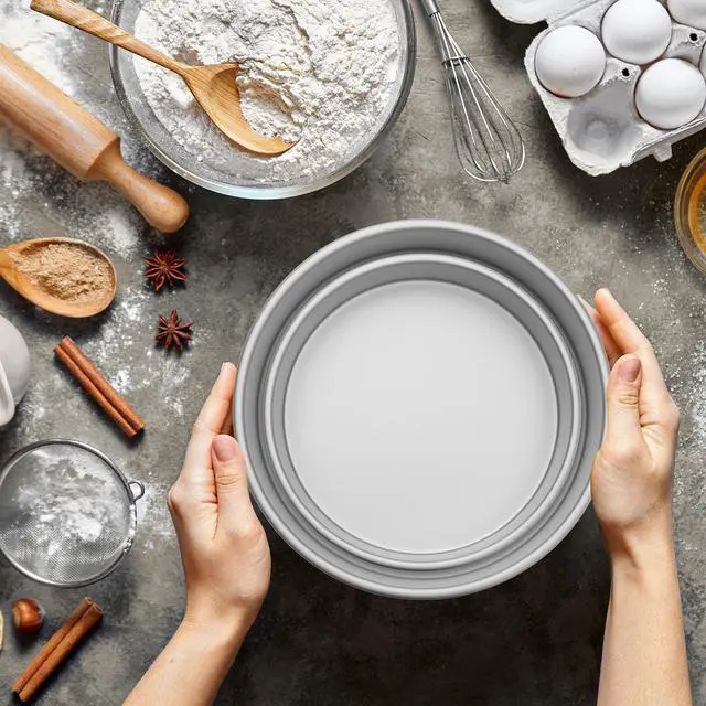 Alt view image 6 of 6 - Last Confection 2-Piece Cake Pan Set - Includes 6" and 9" Round Aluminum Pans - 2" Deep