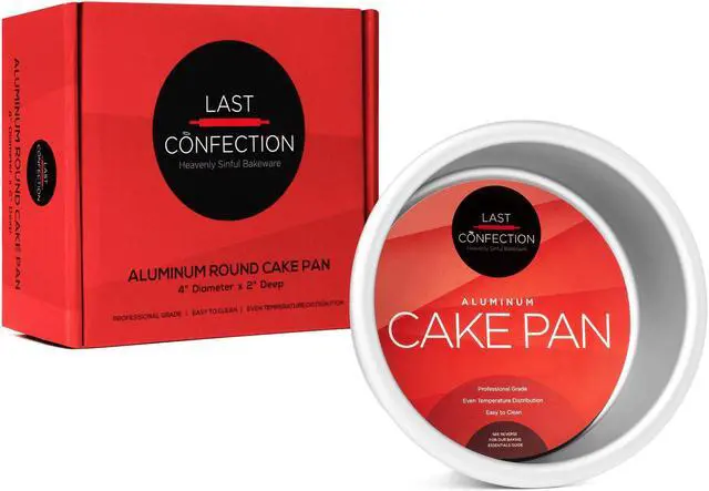 Alt view image 6 of 6 - Last Confection 4" x 2" Aluminum Round Cake Pan - Professional Bakeware