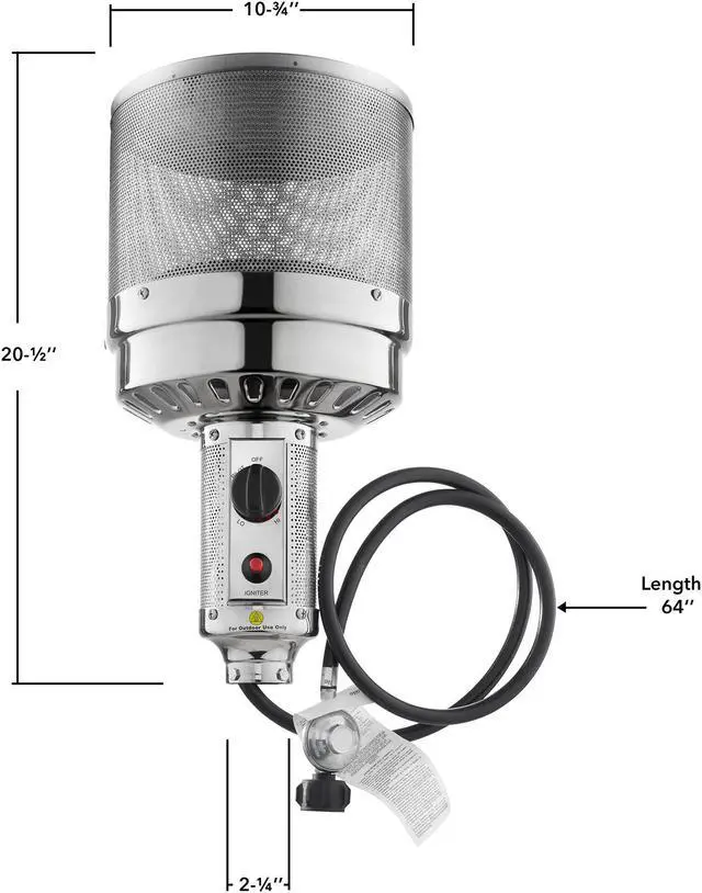 Alt view image 4 of 4 - Casafield Complete Replacement Burner for Outdoor Propane Patio Heaters