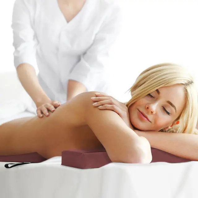 Alt view image 6 of 6 - Saloniture Women's Comfort Cushion - Massage Table Wedge Bolster Pillow, Burgundy