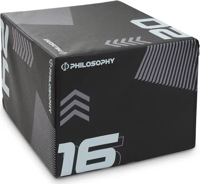 Main image of Philosophy Gym 3 in 1 Soft Foam Plyometric Box - 16" x 20" x 24" Jumping Plyo Box for Training and Conditioning