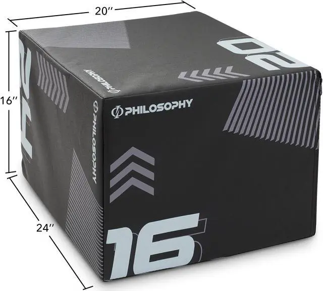 Alt view image 4 of 6 - Philosophy Gym 3 in 1 Soft Foam Plyometric Box - 16" x 20" x 24" Jumping Plyo Box for Training and Conditioning