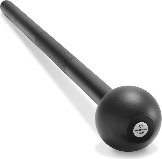 Main image of Philosophy Gym Steel Mace Bell 15 LB, Mace Club for Strength Training, Functional Full Body Workouts