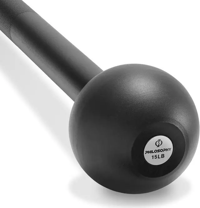 Alt view image 2 of 6 - Philosophy Gym Steel Mace Bell 15 LB, Mace Club for Strength Training, Functional Full Body Workouts